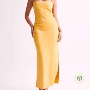 Meshki Strapless gold Dress